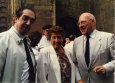 Funeral de M. Lekuona. José Antonio Arana, la profesora María Angeles Larrea y Jean Haritchelhar